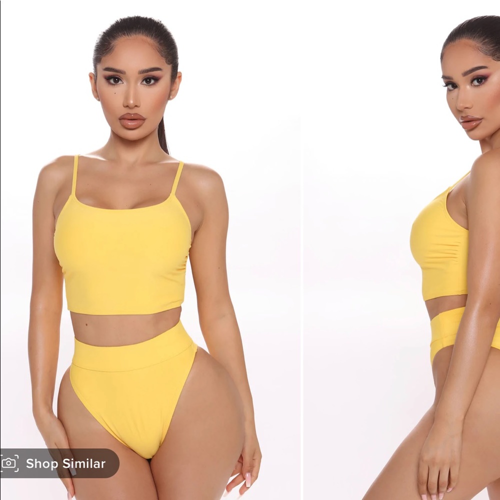 High rise bikini set